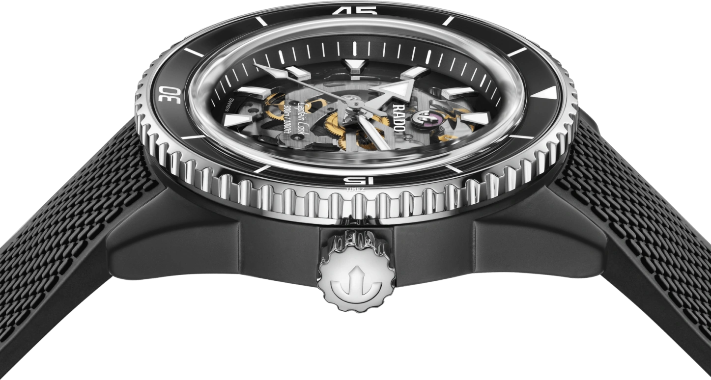 Rado,Captain Cook 43mm,43mm,Ceramic,Stainless Steel,Titanium,Silver,Automatic,80hours,In-house Caliber,R32129168