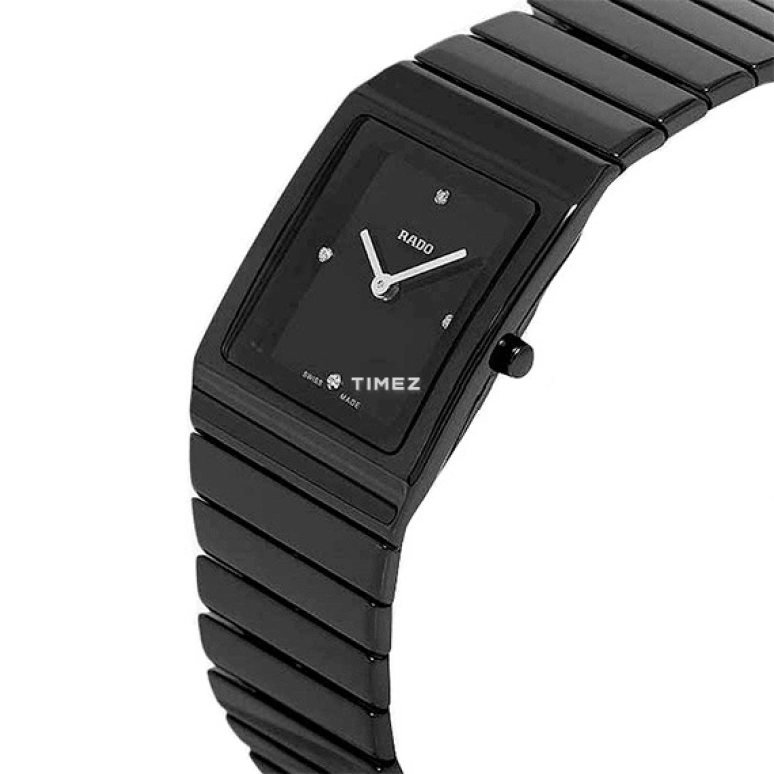 Rado,Ceramica 22.90x31.70mm,22.90x31.70mm,Ceramic,Black,Quartz,In-house Caliber,Sapphire,Crystal Glass,R21702702