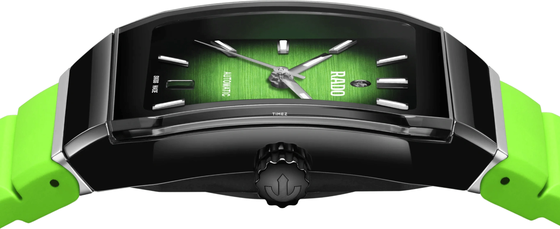 Rado,Anatom 32.50mm,32.50mm,Ceramic,Stainless Steel,Dual,Black,Green,Automatic,Day,72hours,R10201319