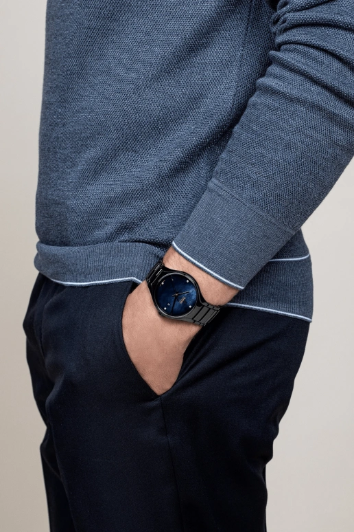 Rado,True Round 40mm,40mm,Ceramic,Black,Automatic,Day,80hours,R27056842