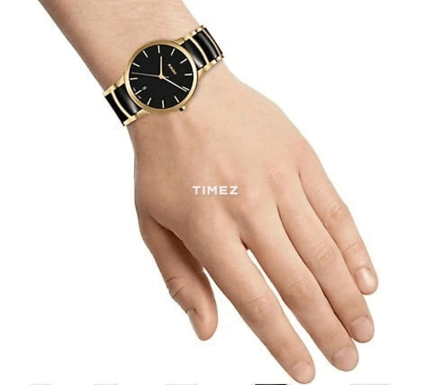 Rado,Centrix 38mm,38mm,Stainless Steel,Black,Quartz,Day,In-house Caliber,R30527172