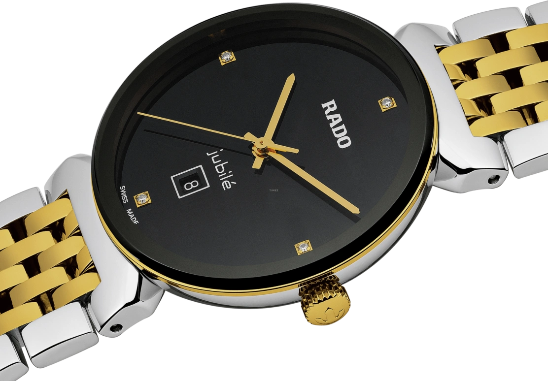 Rado,Florence 30mm,30mm,Stainless Steel,Black,Quartz,Day,In-house Caliber,R48913703