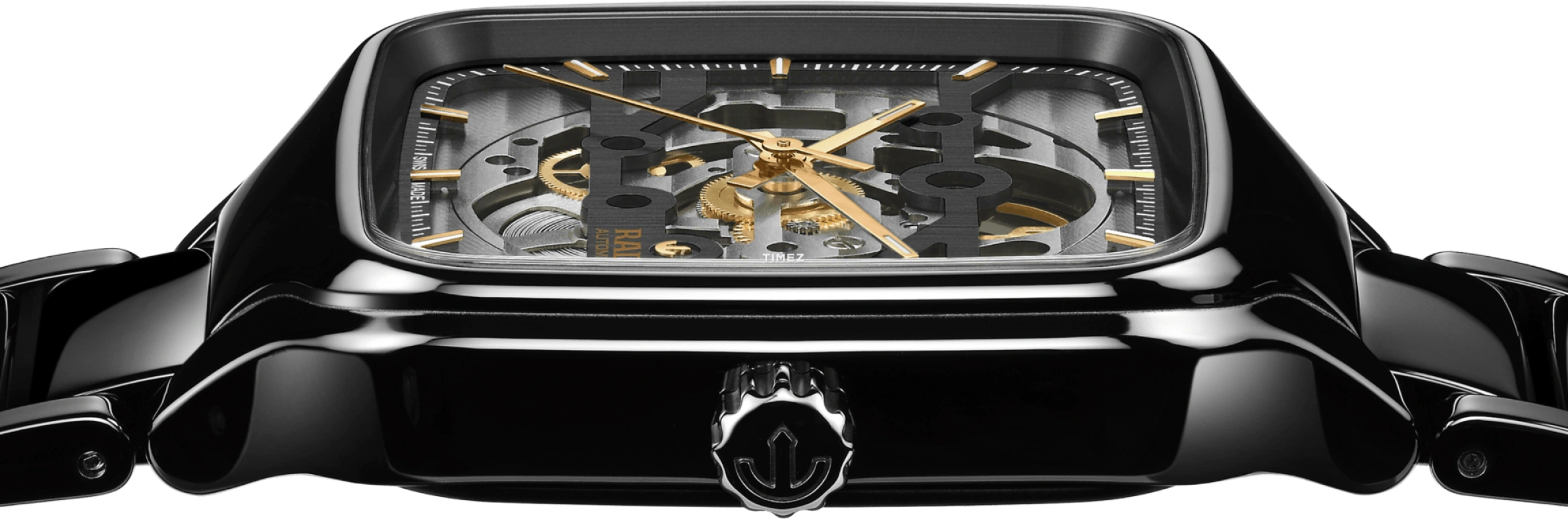 Rado,True Square 38mm,38mm,Cermet,Skeleton,Automatic,Sapphire,Crystal Glass,Square,R27124162