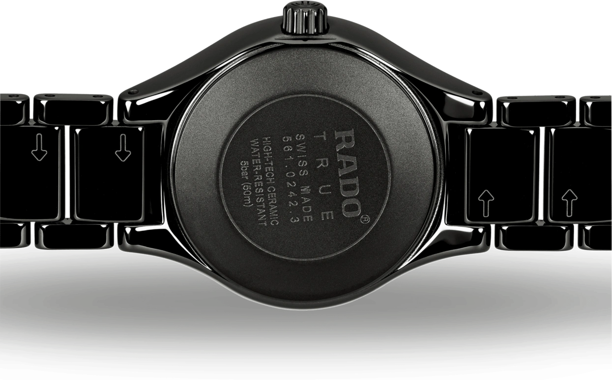 Rado,True Round 30mm,30mm,Ceramic,Black,Automatic,Day,In-house Caliber,R27242842