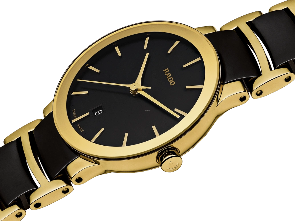 Rado,Centrix 28mm,28mm,Stainless Steel,Black,Quartz,Day,In-house Caliber,R30528172