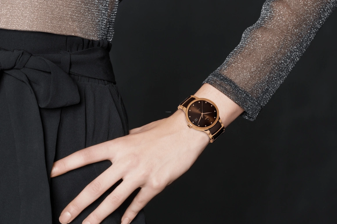 Rado,Centrix 38mm,38mm,Stainless Steel,Coffee,Brown,Automatic,Day,80hours,R30036752