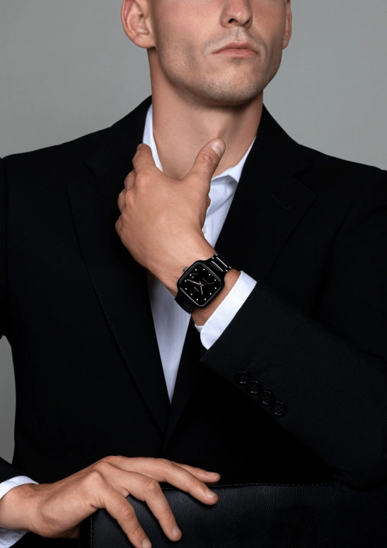 Rado,True Square 38x44.20mm,38x44.20mm,Ceramic,Black,Automatic,Day,80hours,R27078702