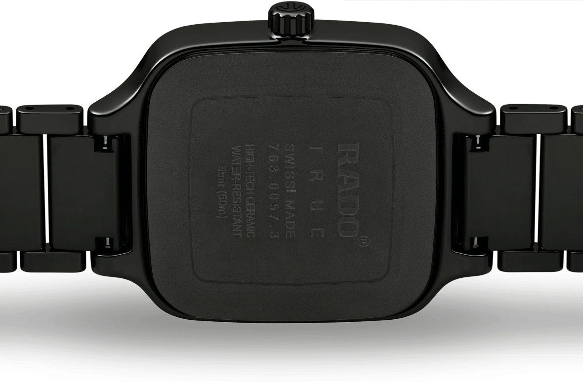 Rado,True Square 38x44.20mm,38x44.20mm,Ceramic,Black,Automatic,Day,80hours,R27078702