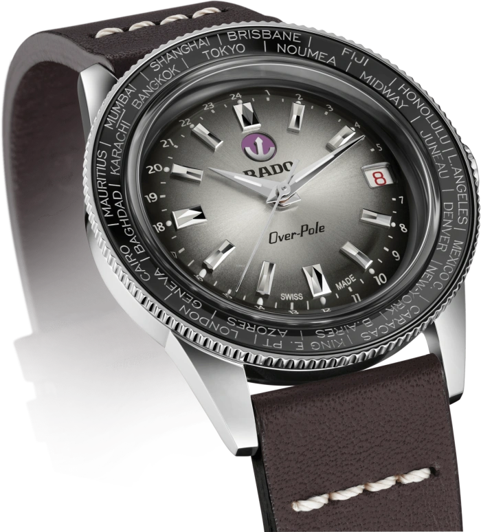 Rado,Captain Cook 37mm,37mm,Stainless Steel,Gradient,Luminous,White,Black,Silver,Green,World Time,跳分,In-house Caliber,R32116158