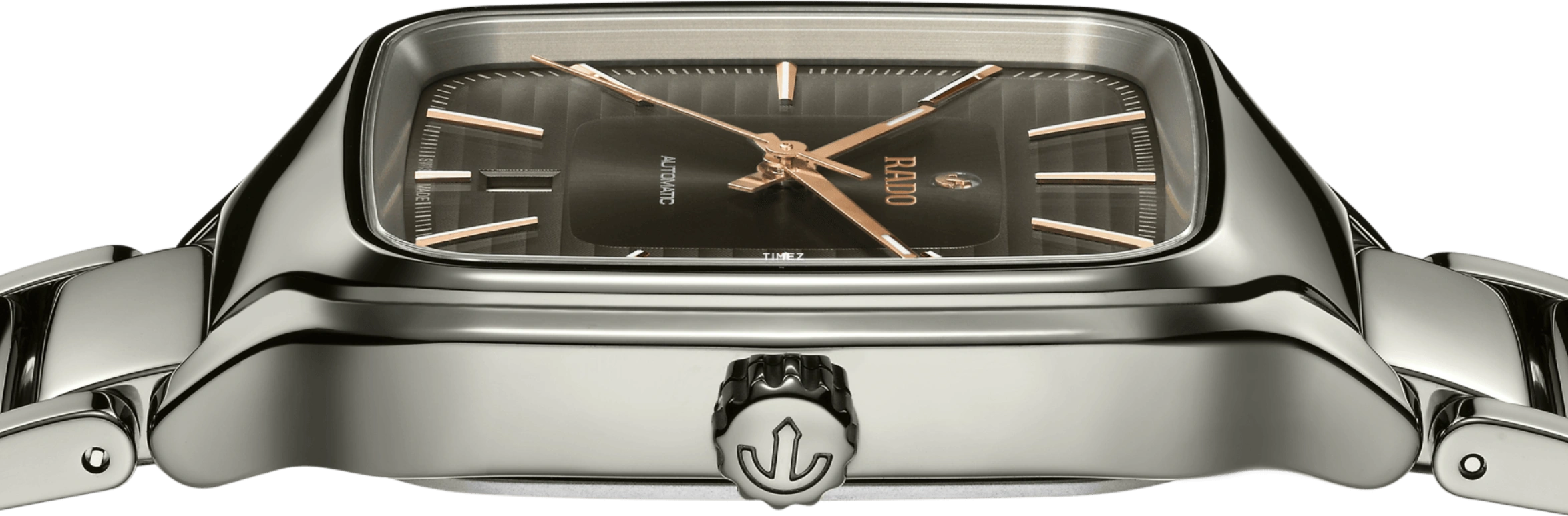 Rado,True Square 38mm,38mm,Cermet,Titanium Gold,Grey,Automatic,Day,Square,R27077102