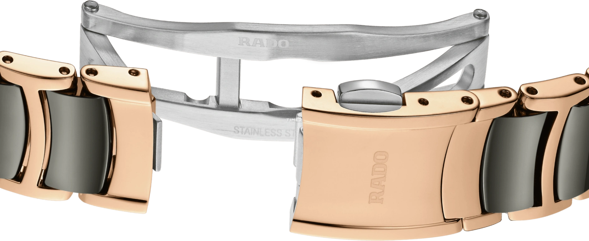 Rado,Centrix 30.50mm,30.50mm,Stainless Steel,White,Silver,Automatic,Day,Sapphire,Crystal Glass,R30019722
