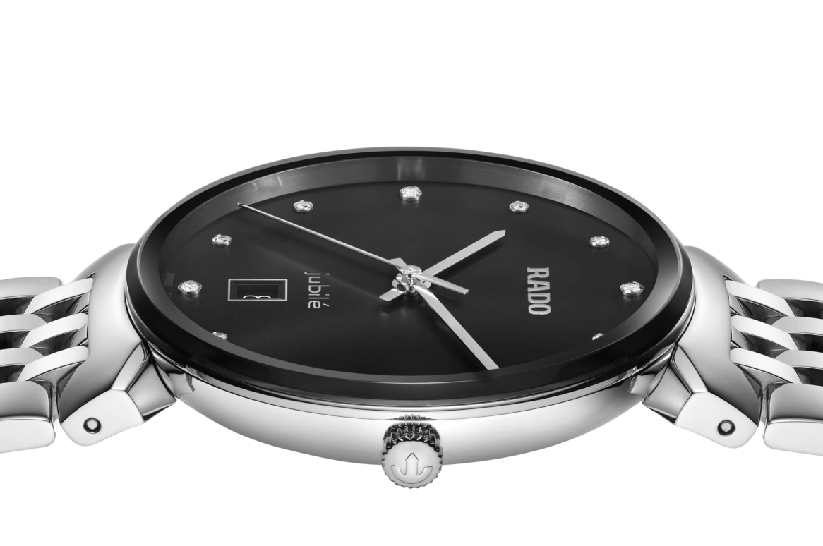 Rado,Florence 38mm,38mm,Stainless Steel,Black,Quartz,Day,In-house Caliber,R48912733