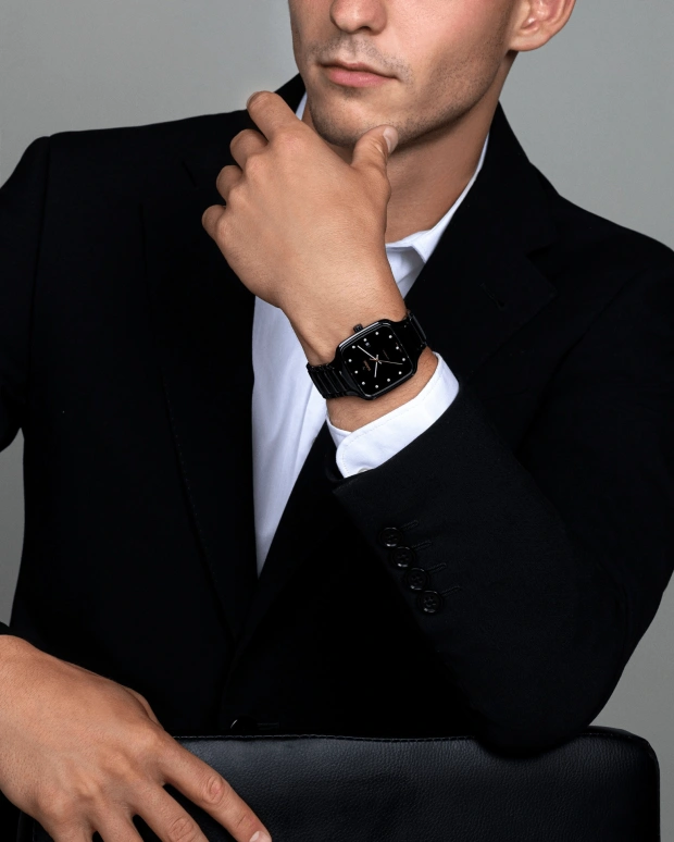 Rado,True Square 38x44.20mm,38x44.20mm,Ceramic,Black,Automatic,Day,80hours,R27078702