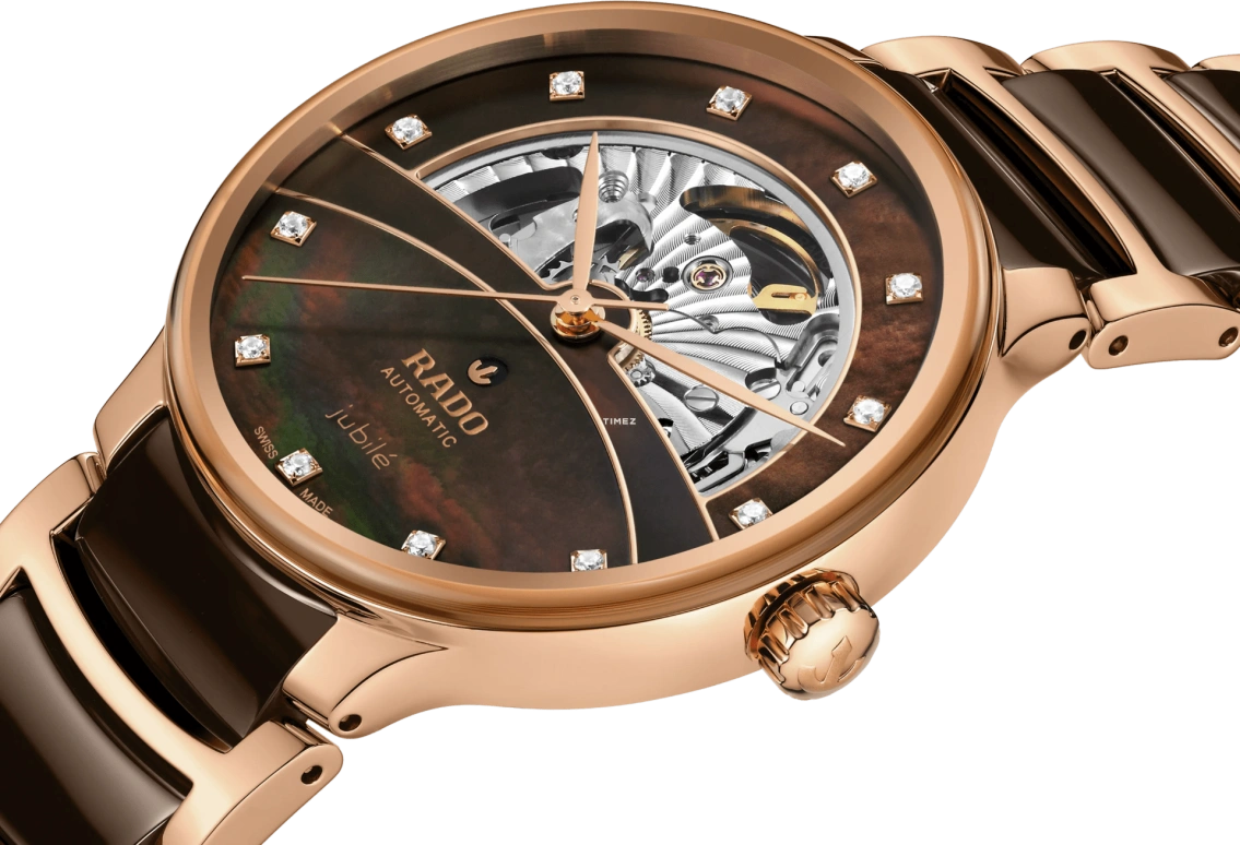 Rado,Centrix 39.50mm,39.50mm,Stainless Steel,Brown,Automatic,Anti-magnetic,In-house Caliber,R30028902