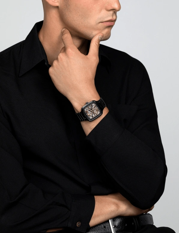 Rado,True Square 38x44.20mm,38x44.20mm,Ceramic,Black,Automatic,80hours,In-house Caliber,R27086162