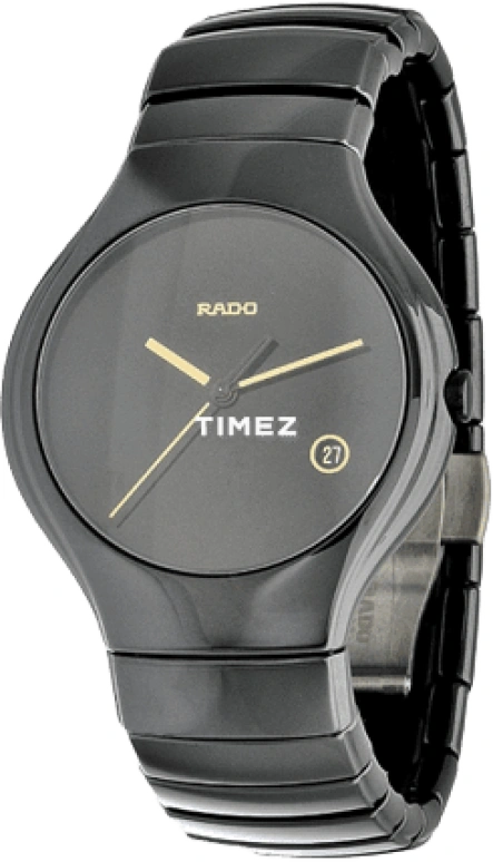Rado,True Round 40mm,40mm,Ceramic,Black,Quartz,Day,Sapphire,Crystal Glass,R27653172