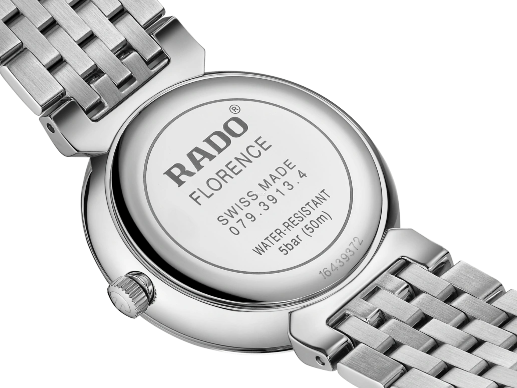 Rado,Florence 30mm,30mm,Stainless Steel,Black,Quartz,Day,In-house Caliber,R48913733