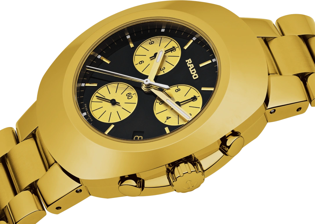 Rado,The Original 38.50mm,38.50mm,Stainless Steel,Black,Quartz,Chronograph,Day,R12949153