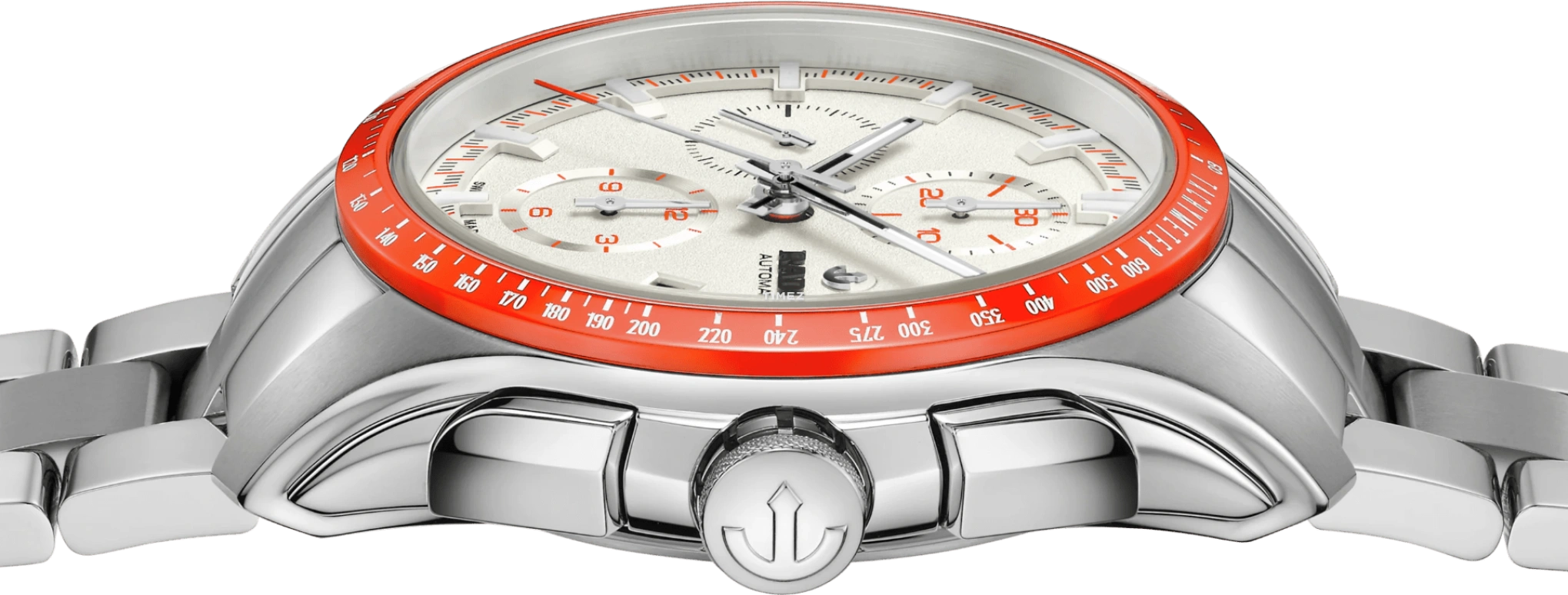 Rado,HyperChrome 44mm,44mm,Stainless Steel,White,Automatic,Chronograph,Day,R32042013
