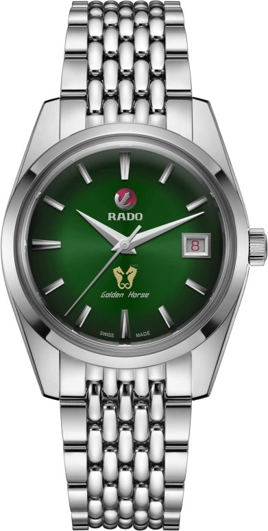 Rado,Tradition 37mm,37mm,Stainless Steel,Green,Automatic,Day,In-house Caliber,R33930313