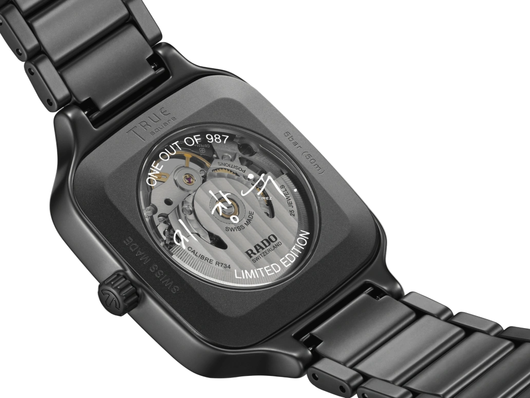 Rado,True Square 38mm,38mm,Ceramic,Black,Silver,Automatic,In-house Caliber,Sapphire,Crystal Glass,R27174712