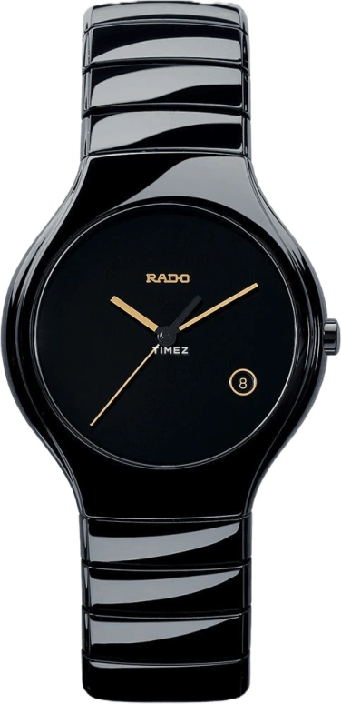 Rado,True Round 40mm,40mm,Ceramic,Black,Quartz,Day,Sapphire,Crystal Glass,R27653172