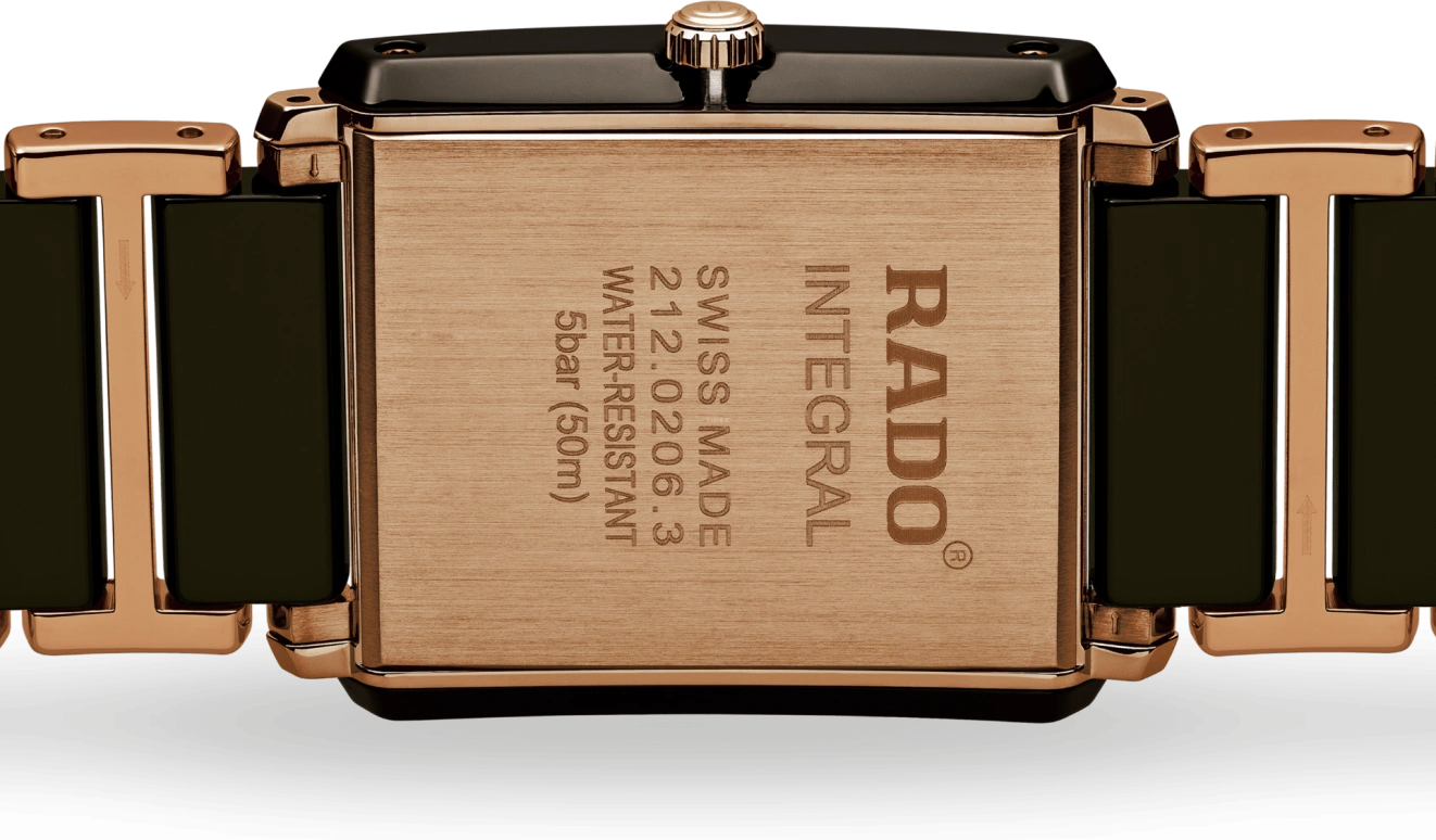 Rado,Integral 31x41.10mm,31x41.10mm,Stainless Steel,Ceramic,Black,Quartz,Day,In-house Caliber,R20219712