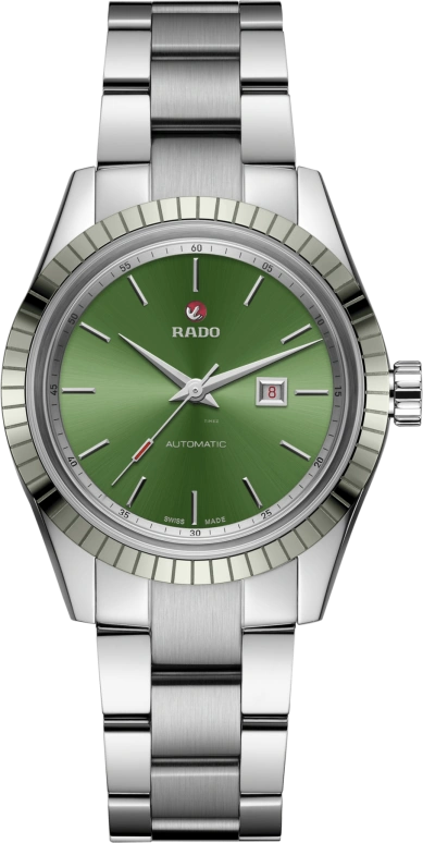 Rado,Tradition 35mm,35mm,Stainless Steel,Green,Automatic,38hours,Sapphire,R33103314