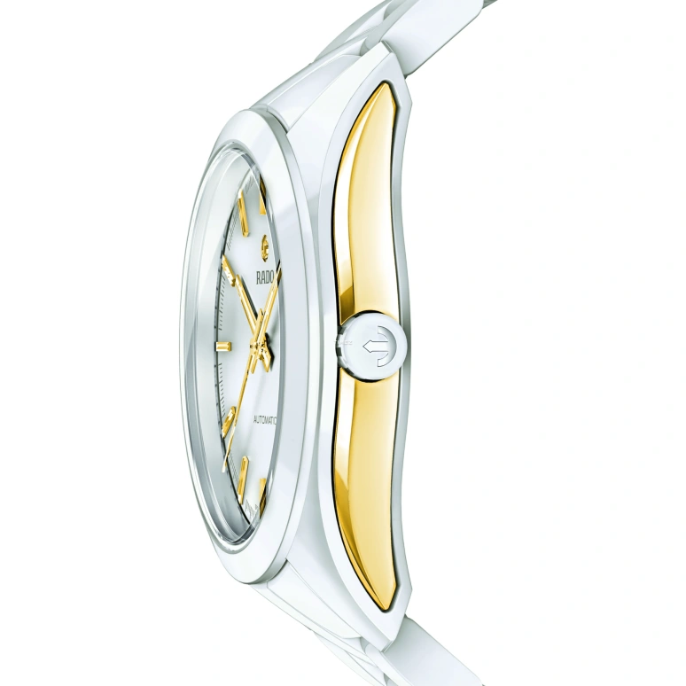 Rado,HyperChrome 36mm,36mm,Ceramic,Stainless Steel,White,Automatic,Day,38hours,R32257012