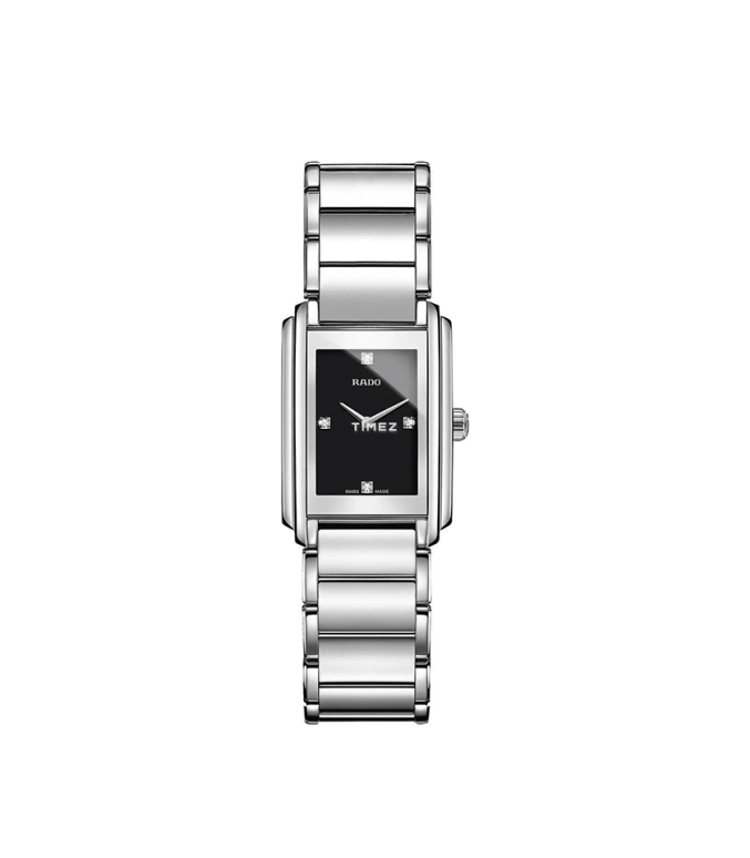 Rado,Integral 22.80x33.10mm,22.80x33.10mm,Stainless Steel,Black,Quartz,Sapphire,Crystal Glass,Rectangular,R20213713