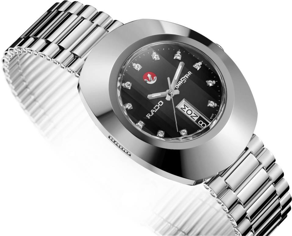 Rado,The Original 35mm,35mm,Stainless Steel,Black,Automatic,Date,Day,R12408613