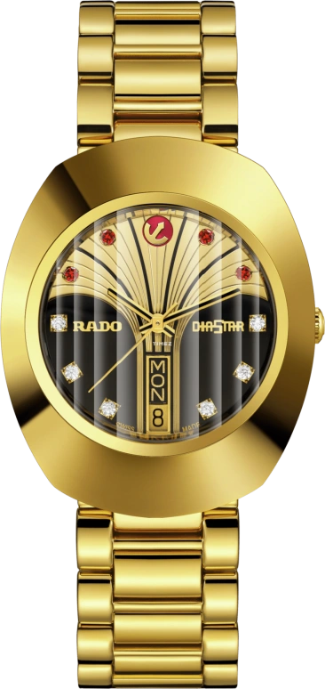 Rado,Other 35mm,35mm,Peek,Gold,Black,Automatic,Sapphire,Crystal Glass,Oval,R12413474