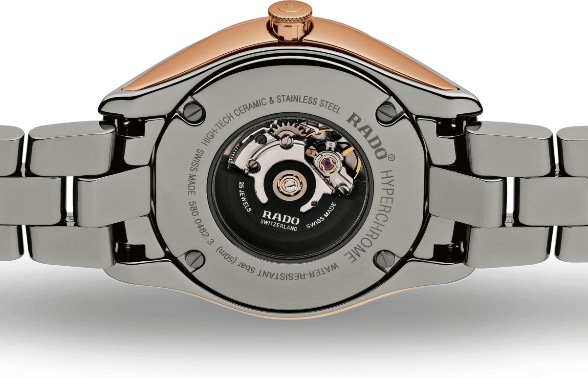 Rado,HyperChrome 36mm,36mm,Ceramic,Stainless Steel,Black,Automatic,44hours,In-house Caliber,R32523722