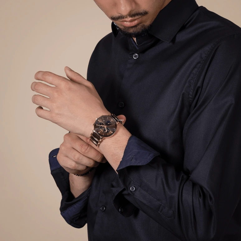 Rado,Centrix 41mm,41mm,Stainless Steel,Brown,Quartz,Chronograph,Day,Anti-magnetic,R30212302
