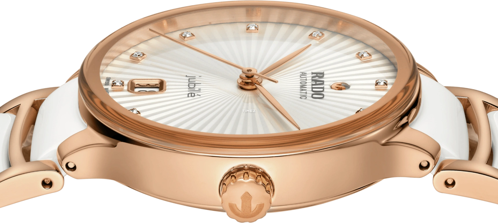 Rado,Centrix 35mm,35mm,Stainless Steel,Silver,Automatic,Day,In-house Caliber,R30037744