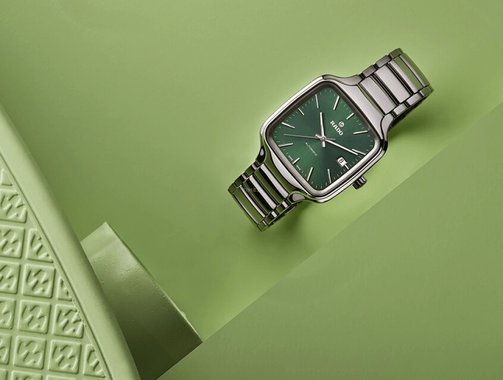 Rado,True Square 38x44.20mm,38x44.20mm,Ceramic,Green,Automatic,Day,80hours,R27077312