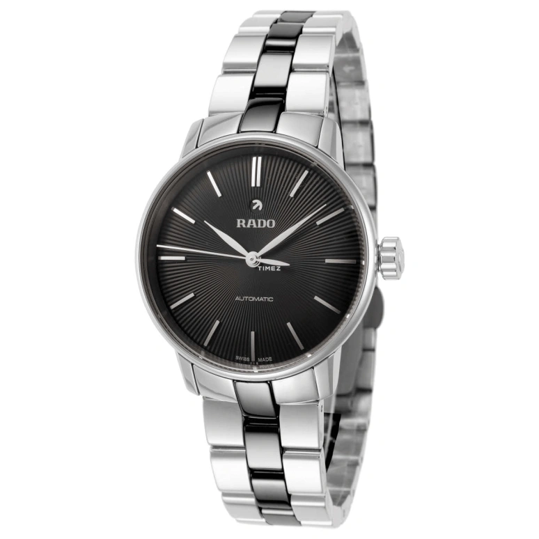 Rado,Coupole 32mm,32mm,Stainless Steel,Black,Automatic,38hours,Sapphire,Crystal Glass,R22862152