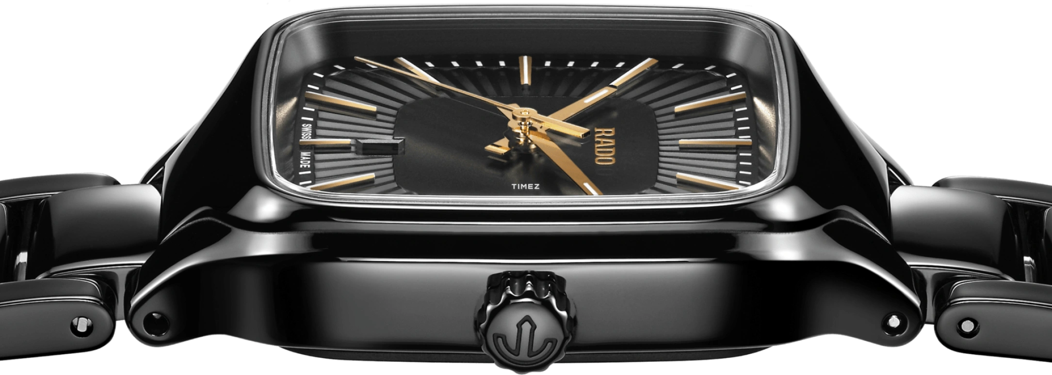 Rado,True Square 29.20mm,29.20mm,Ceramic,Titanium,Black,Quartz,Day,In-house Caliber,R27080172