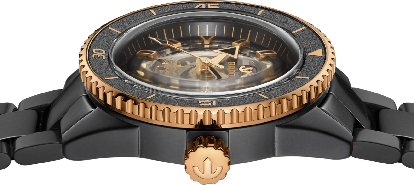Rado,Captain Cook 43mm,43mm,Ceramic,Transparent,Automatic,Anti-magnetic,80hours,R32192152