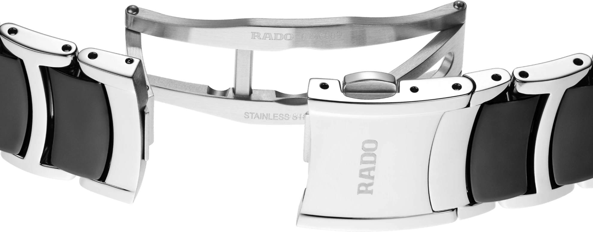 Rado,Centrix 39.50mm,39.50mm,Stainless Steel,Black,Automatic,Day,Sapphire,R30018152