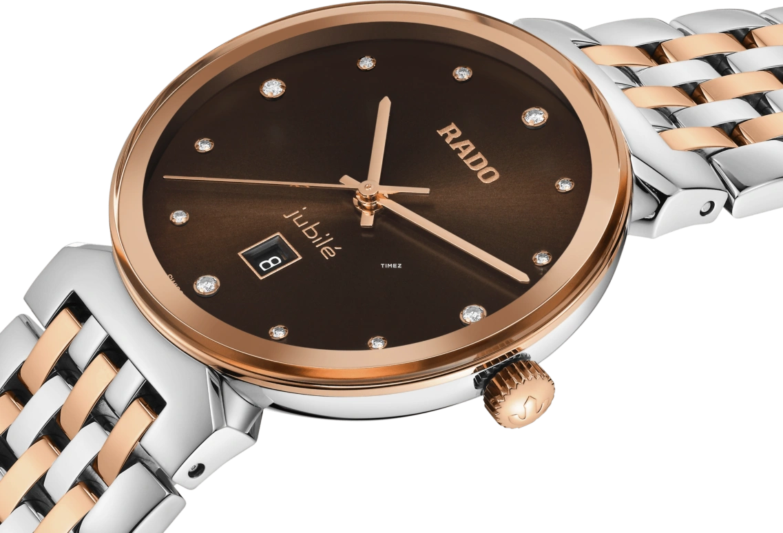 Rado,Florence 30mm,30mm,Stainless Steel,Brown,Quartz,Day,In-house Caliber,R48913763