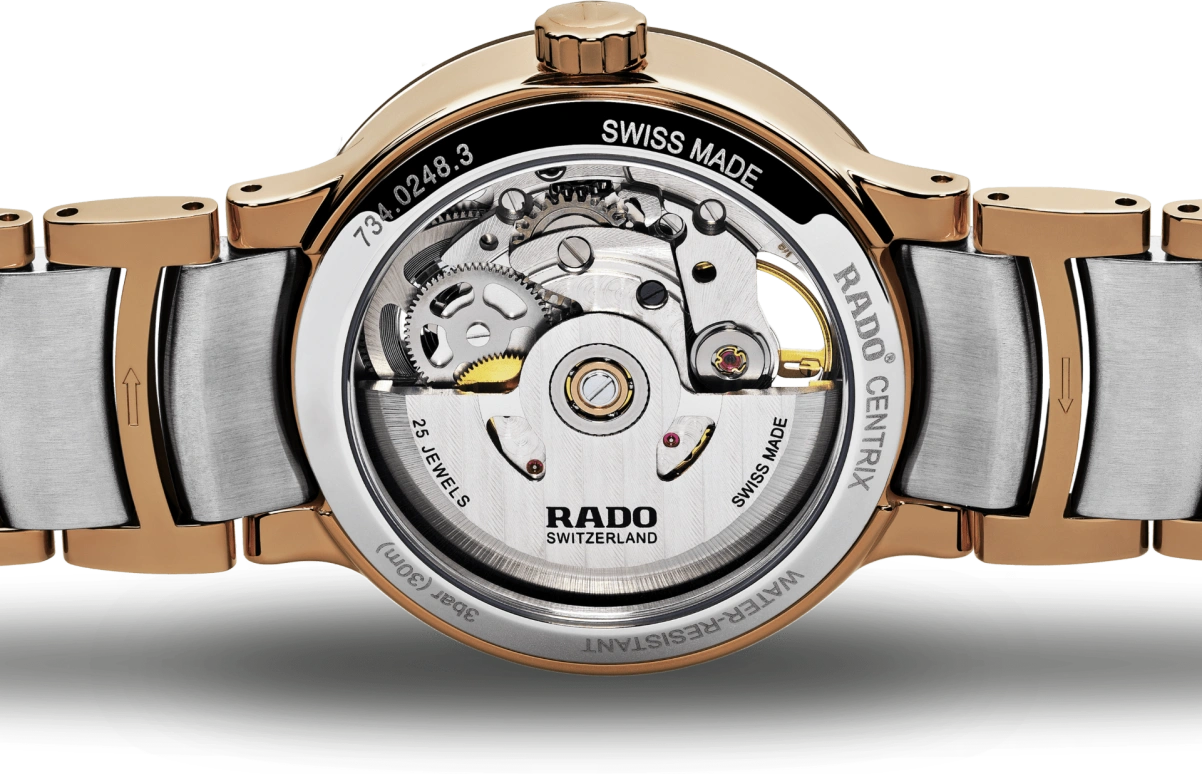 Rado,Centrix 33mm,33mm,Stainless Steel,Silver White,Skeleton,Automatic,80hours,In-house Caliber,R30248012