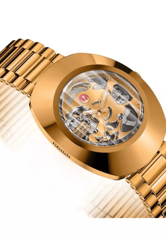Rado,DiaStar Original 35mm,35mm,Stainless Steel,Rose Gold,Skeleton,Automatic,In-house Caliber,Sapphire,Crystal Glass,R12065403