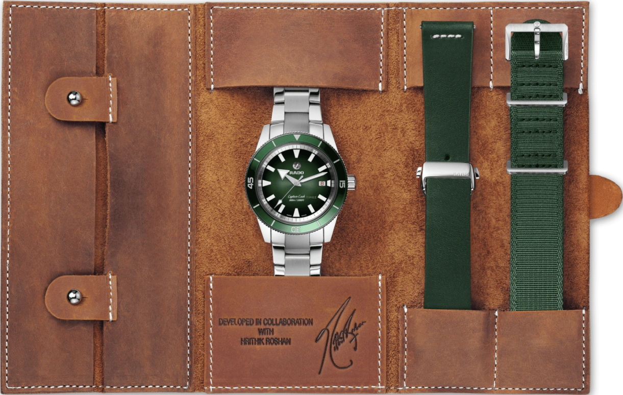 Rado,Captain Cook 42mm,42mm,Stainless Steel,Green,Automatic,Day,In-house Caliber,R32105319