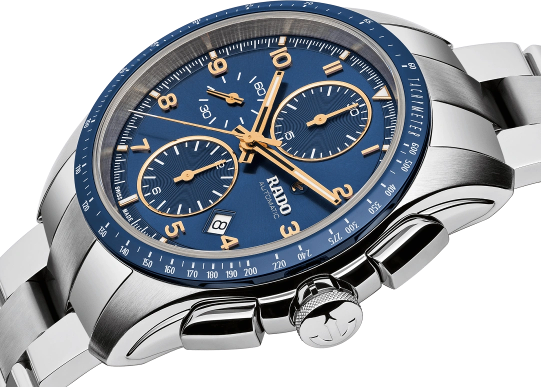 Rado,HyperChrome 44mm,44mm,Stainless Steel,Blue,Automatic,60hours,Sapphire,R32042203