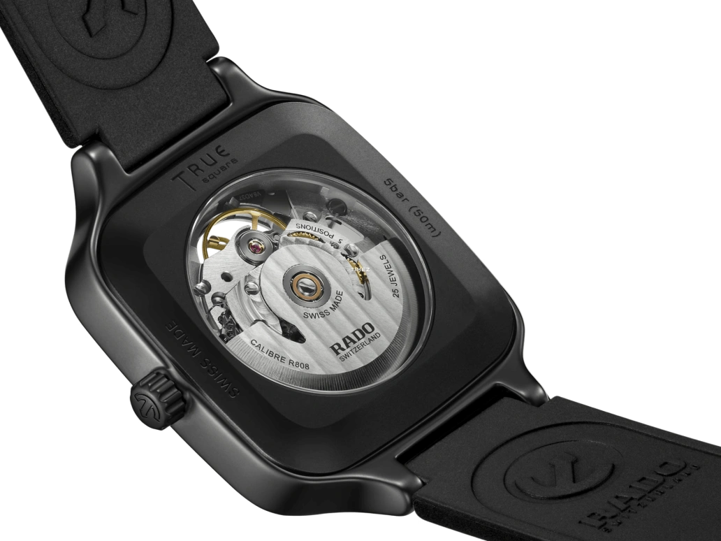 Rado,True Square 38mm,38mm,Ceramic,Black,Automatic,80hours,In-house Caliber,R27197169