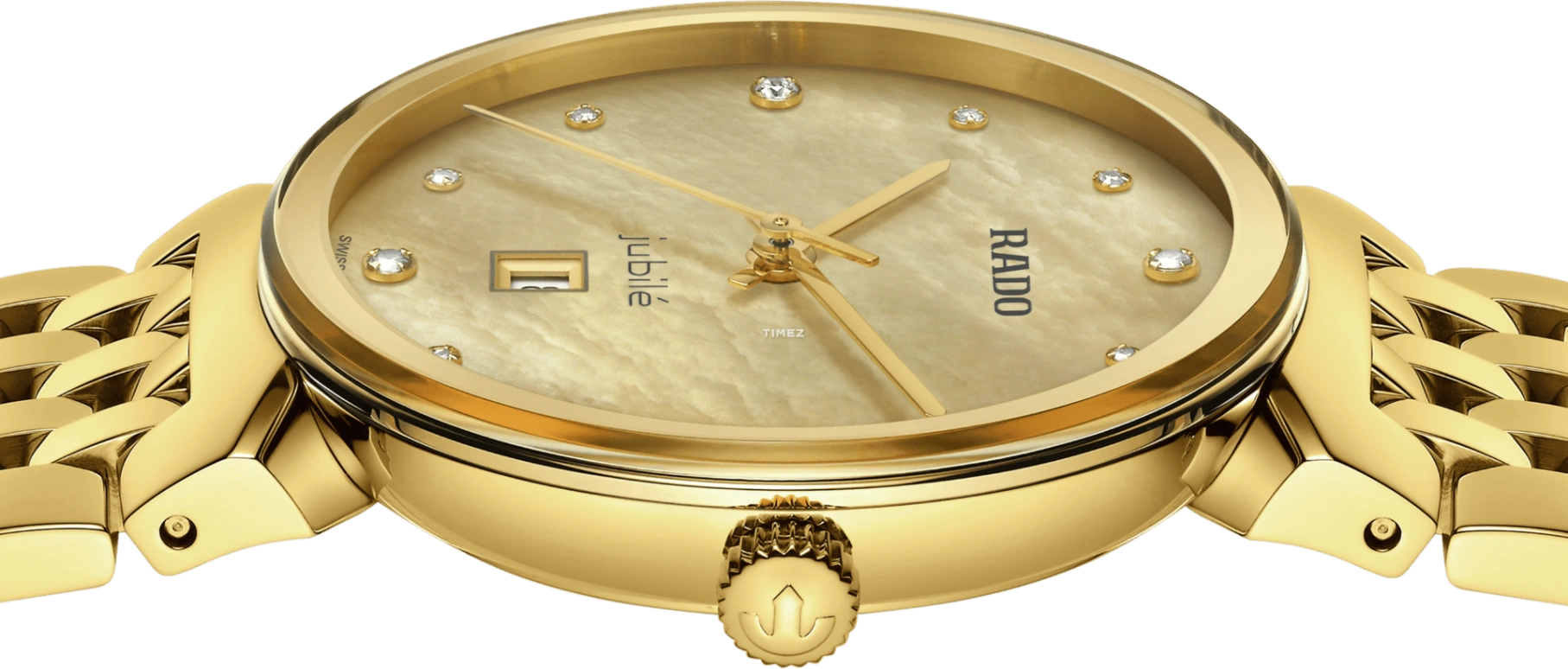 Rado,Florence 30mm,30mm,Stainless Steel,Gold,Quartz,Day,In-house Caliber,R48915903