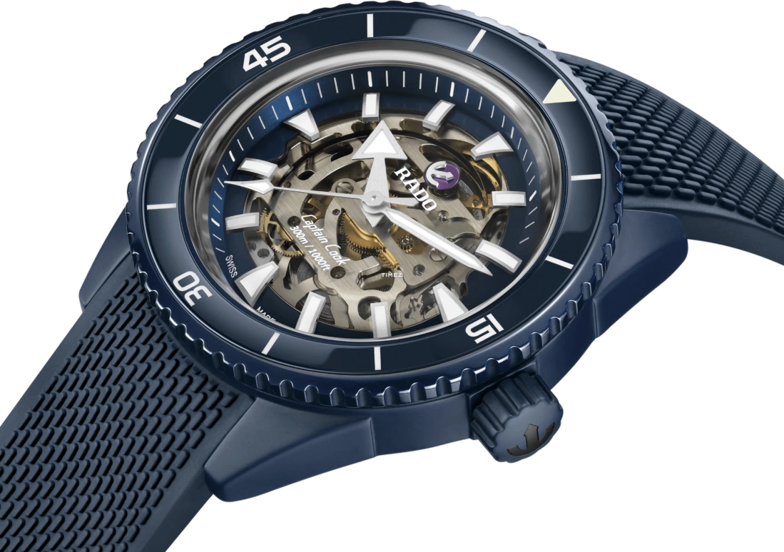 Rado,Captain Cook 43mm,43mm,Ceramic,Transparent,Automatic,Anti-magnetic,80hours,R32153209
