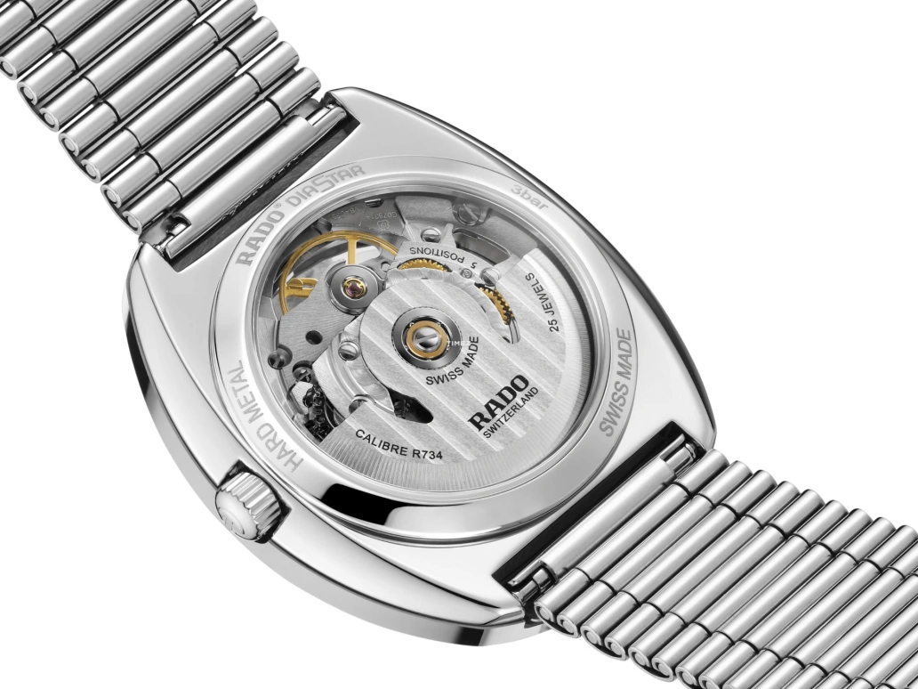 Rado,DiaStar Original 35mm,35mm,Stainless Steel,Black,Skeleton,Automatic,In-house Caliber,Sapphire,Crystal Glass,R12063103