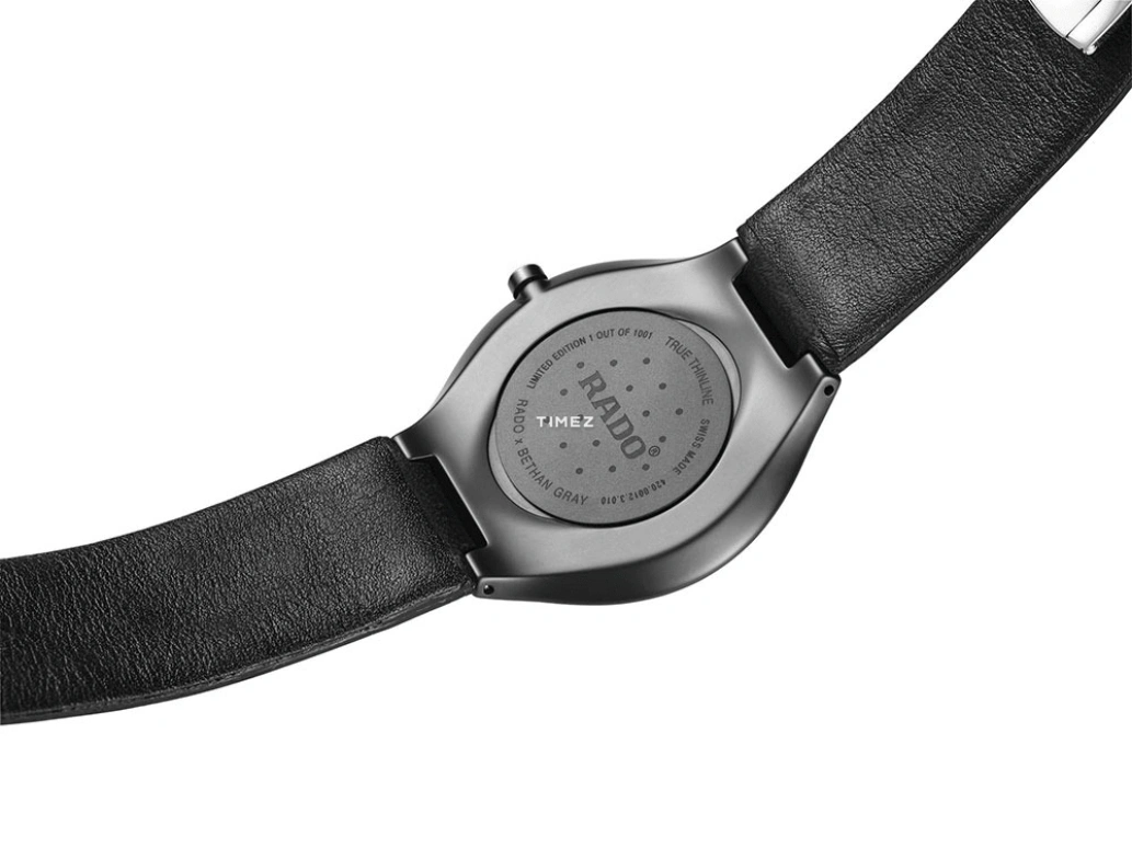 Rado,True Thinline 39mm,39mm,Ceramic,Black,Quartz,In-house Caliber,Sapphire,Crystal Glass,R27012105